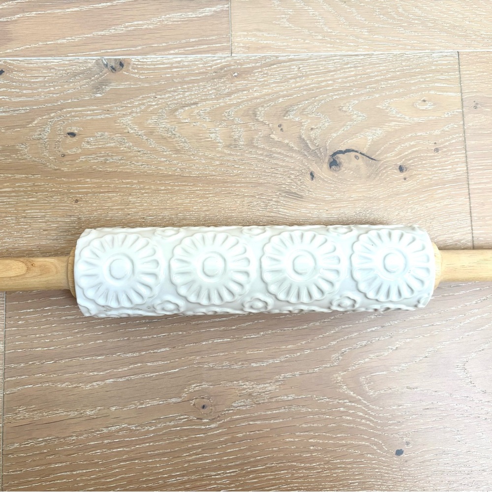 Bake Shop by Ciroa Floral Embossed Rolling Pin